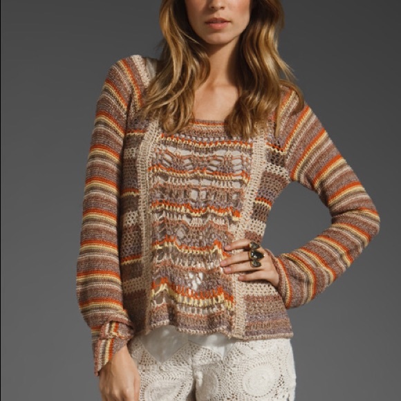 Free People Sweaters - 🎉SOLD🎉Free People Phoenix Silk Crochet Sweater